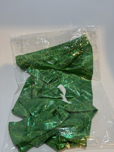 Green Shiny Mermaid Skirt For Little Girls - Picture 2 of 4