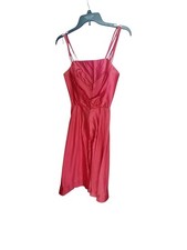 WILL STEINNNON Pink Satin Dress Size S Spaghetti Strap Party Cocktail