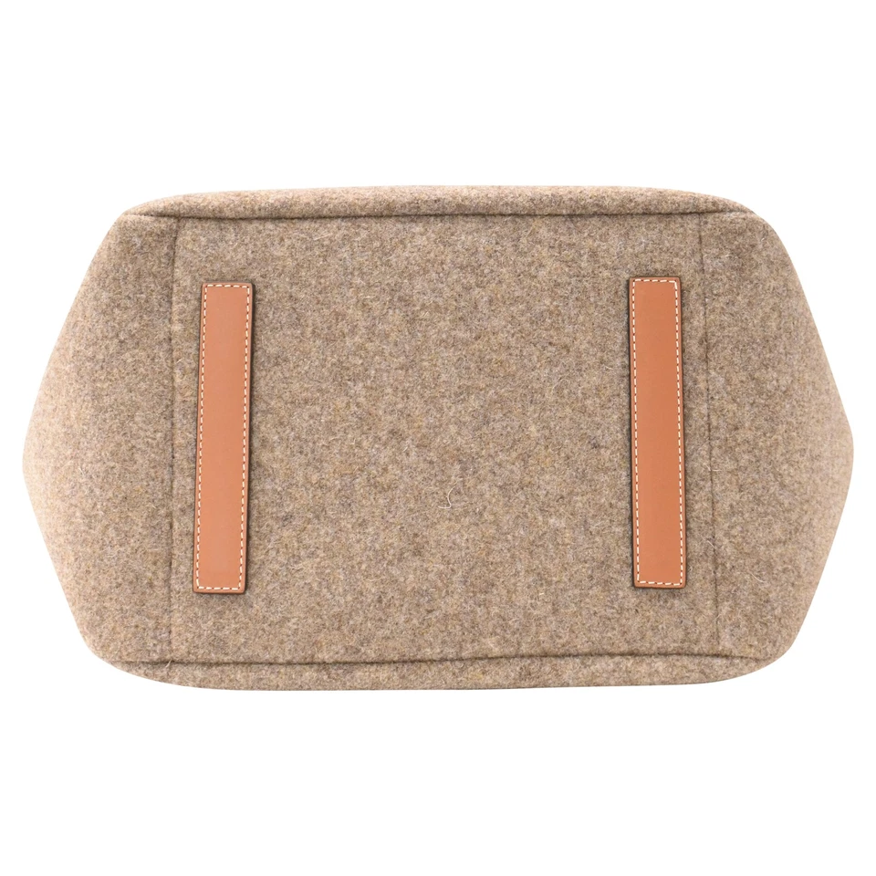 Bolso de Mano Jw Anderson Mediano Cinturón Logo Bordado Fieltro en Lana Marrón Mujer O One Foto 4 de 4