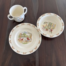 Royal Doulton Bunnykins Childrens 3 Pc Plate Bowl Mug Set Bone China