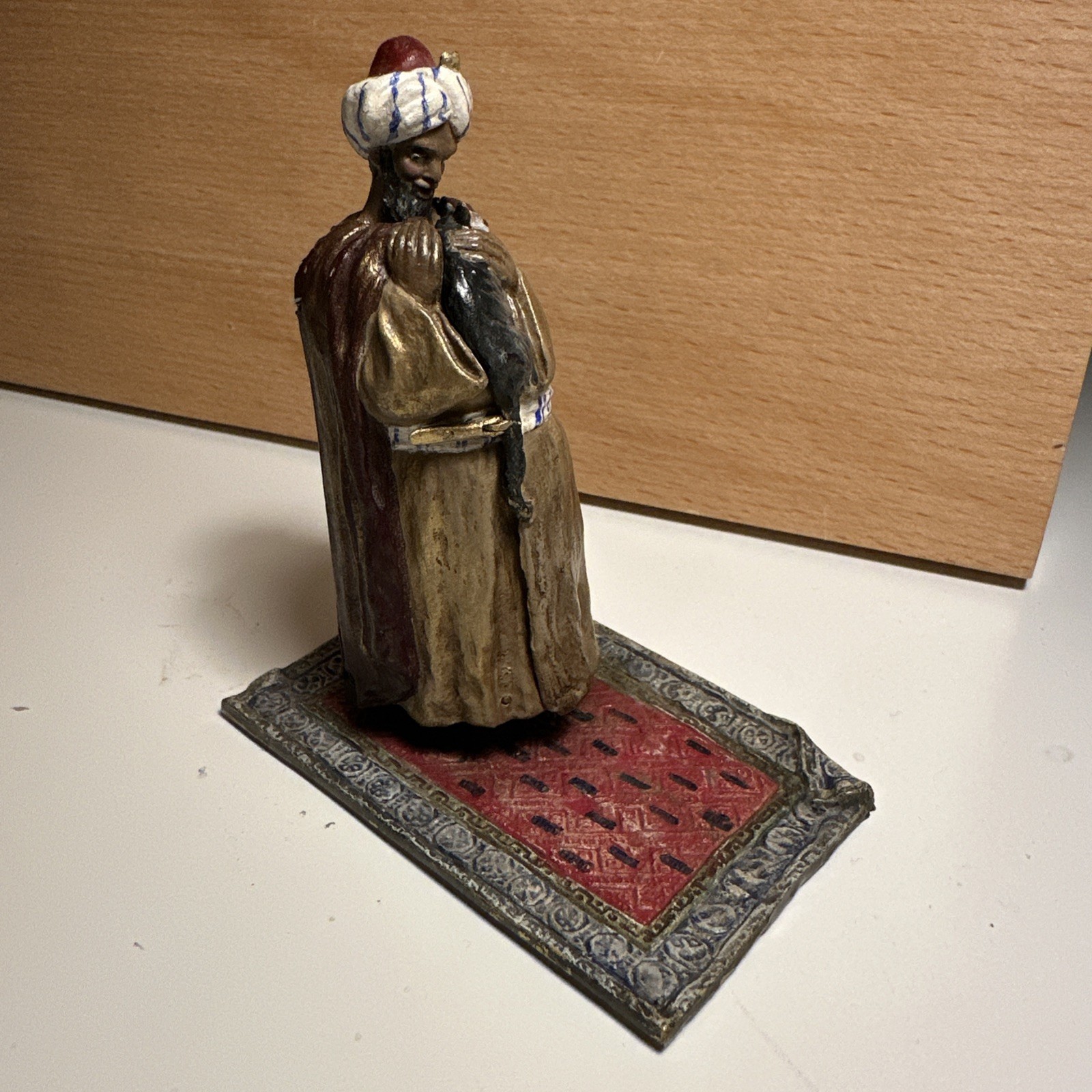 Wiener Bronze Beduine Mit Katze