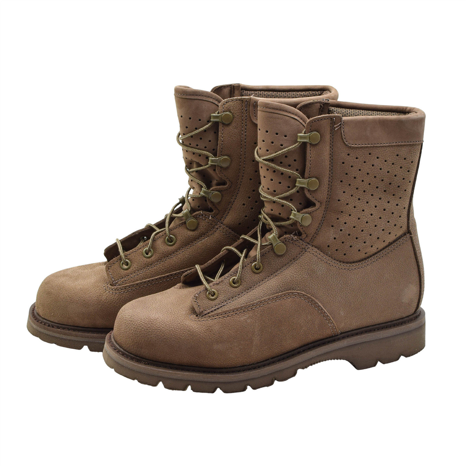 Original Canadian Army Leather Combat Boots Breathable Military Surplus Brown image 3