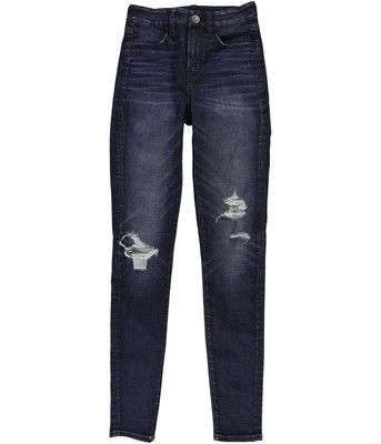 American Eagle Womens Hi-Rise Curvy Fit Jeans, Blue, 4 Long
