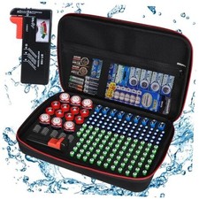 Battery Organizer Holder Storage Case with Tester,Waterproof Carrying Case