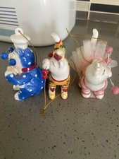 WhimsiClay Cats by Amy Lacombe Set of 3 Ornaments Cat