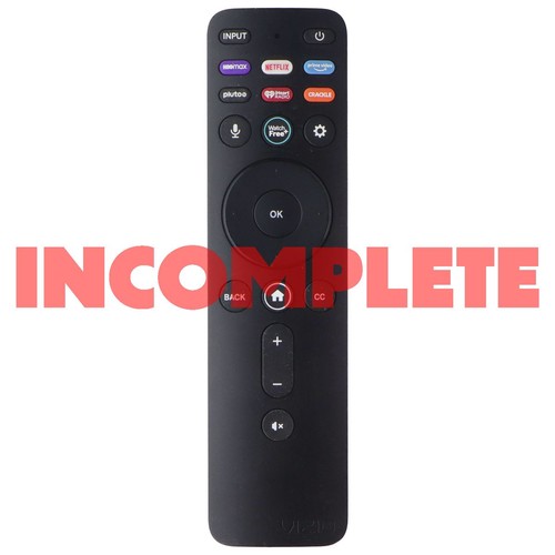 INCOMPLETE Vizio OEM Remote (XRT260) with Pluto/iHeart/Crackle Hot Keys - Black
