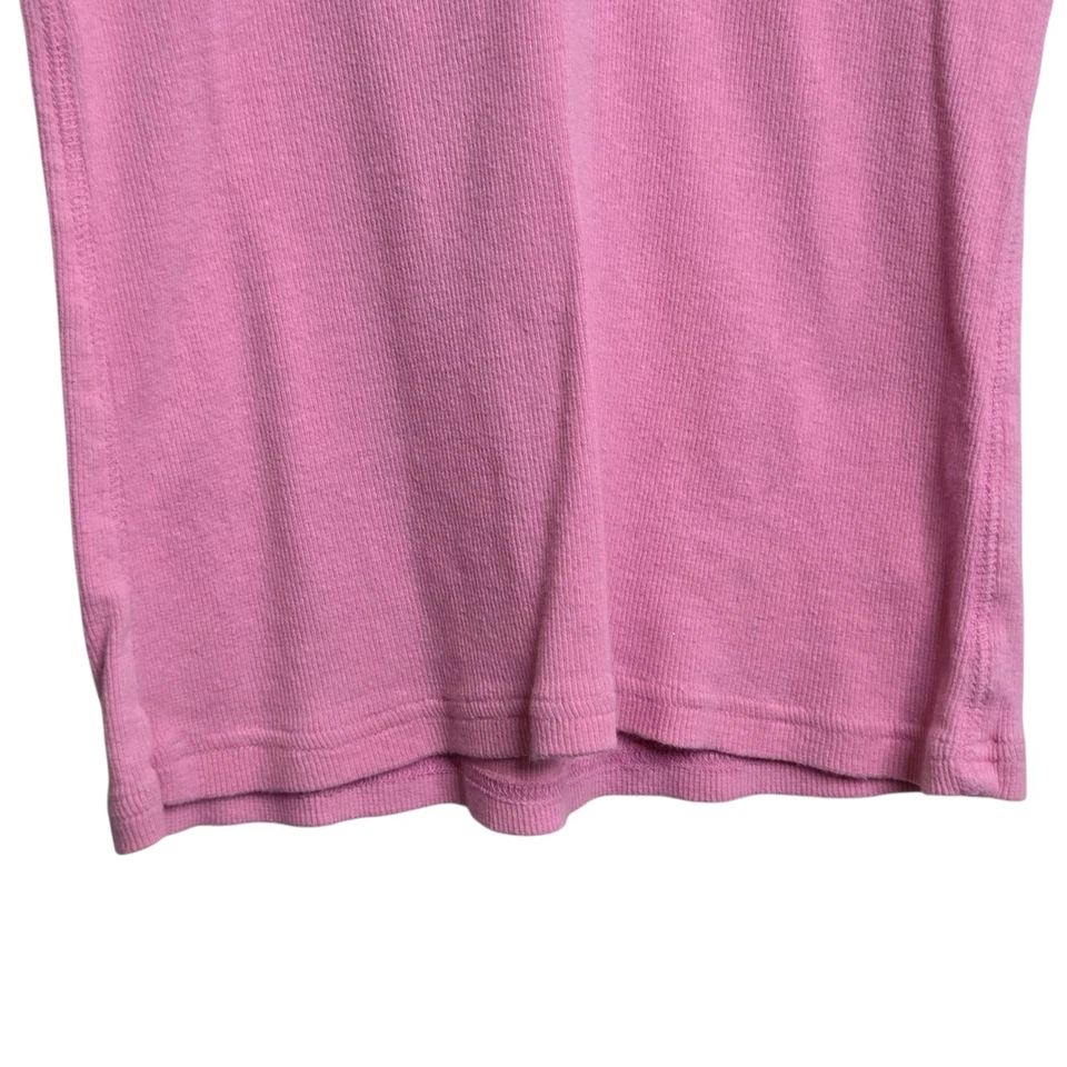 Top Henley acanalado ajustado manga larga rosa Abercrombie & Fitch de colección talla L Y2K Elena Foto 4 de 4