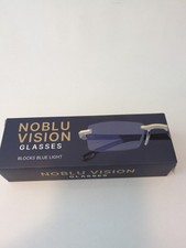 NOBLU VISION Blue Light Blocking Glasses Black Plastic Frame Clear Lens