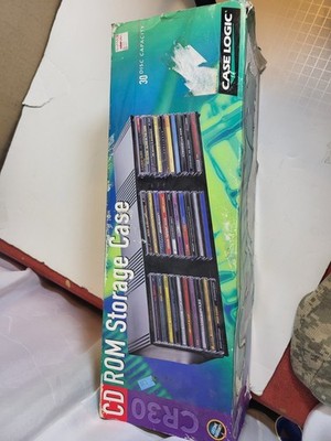 Case Logic CD Storage Case CR30 30 DISC Capacity, Vintage Vg Condition Cd Rom
