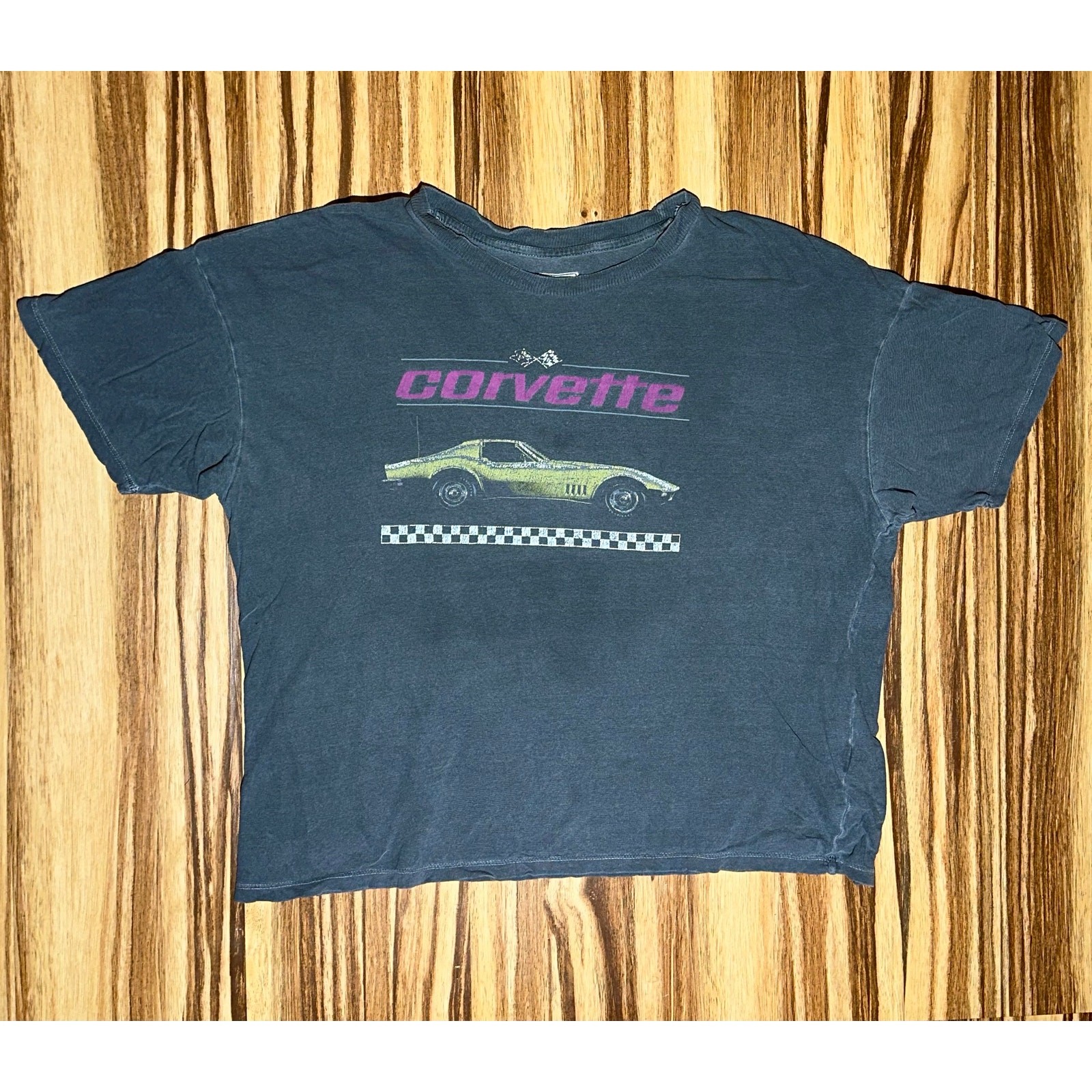 Tailgate Corvette Gray Bellybutton Style Tshirt S… - image 1