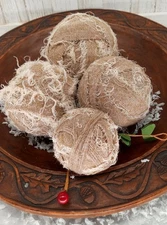 Vintage Wool Blend Rag Balls Primitive Farmhouse Rustic Bowl Fillers