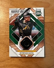 Ke'Bryan Hayes 2020 Elite Edition Prospect Materials JERSEY BUTTON RARE /5 REDS