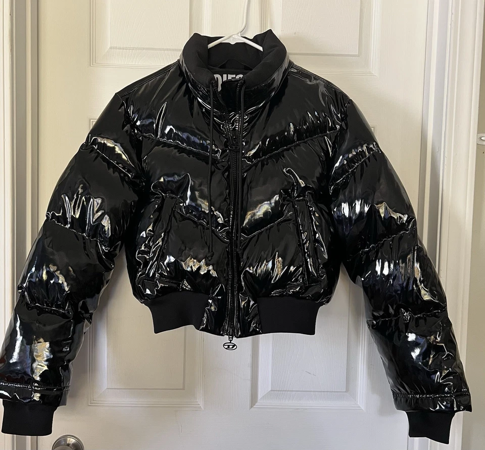 Chaqueta acolchada Diesel W Crema plumón/pato forrada con plumas para mujer talla pequeña negra Foto 4 de 4