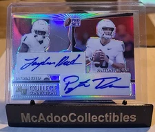 2022 Leaf Pro set College Connections Jayden Reed Payton Thorne Prismatic 1/1