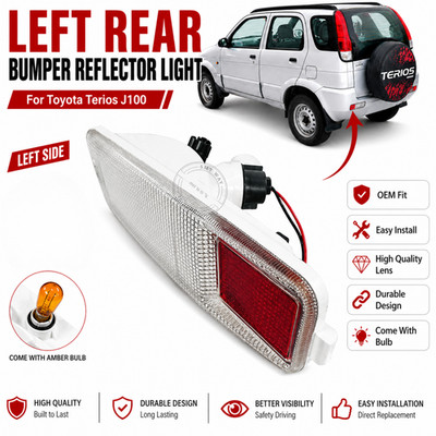 Left Rear Bumper Light Tail Reflector Lamp Toyota Daihatsu Sirion Terios Cami