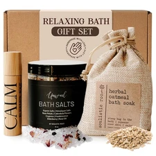 Relaxing Bath Gift Set, Luxury Spa Gifts for Women, Self Care Products for Wo...