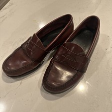 G.H. Bass  Co. Weejuns women's Leather Penny Loafers, Size 7.5, Wine/Burgundy