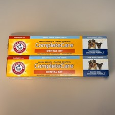 2x Arm Hammer CompleteCare Dog Dental Kit Toothpaste Toothbrush Chicken Flavor