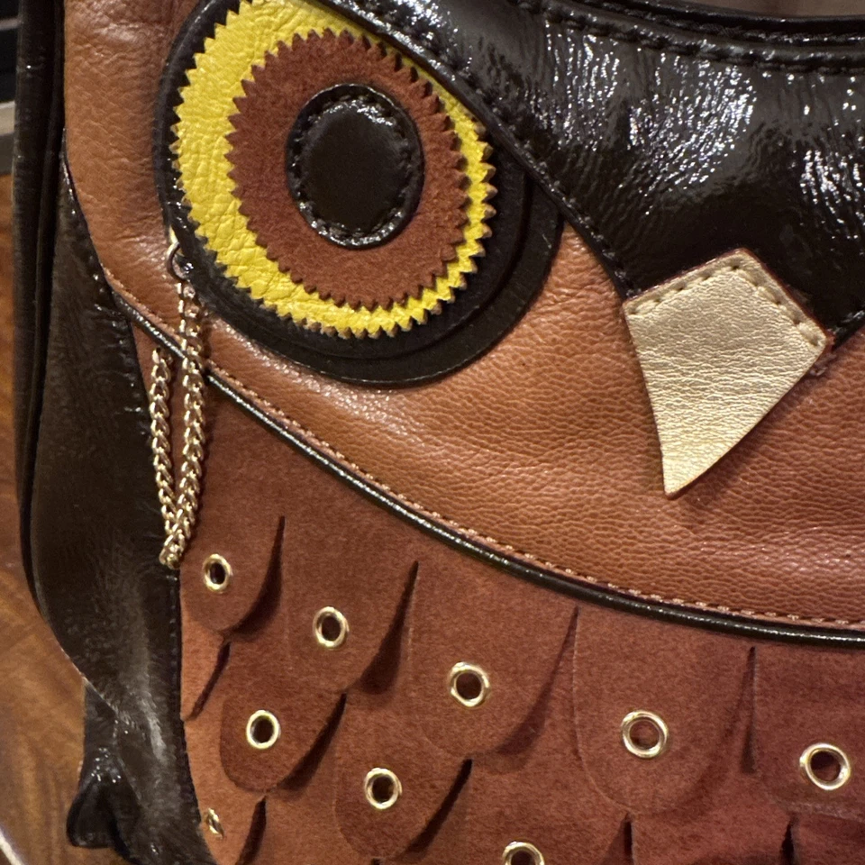 Cartera de Mano Kate Spade Maxamillion Owl Cuero Gamuza con Monedero a Juego Foto 2 de 4