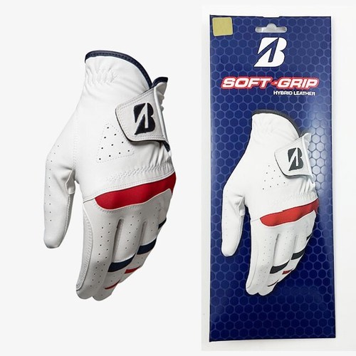 BRIDGESTONE GOLF MEN'S SOFT GRIP GLOVE REGULAR LEFT ML HYBRID LEATHER