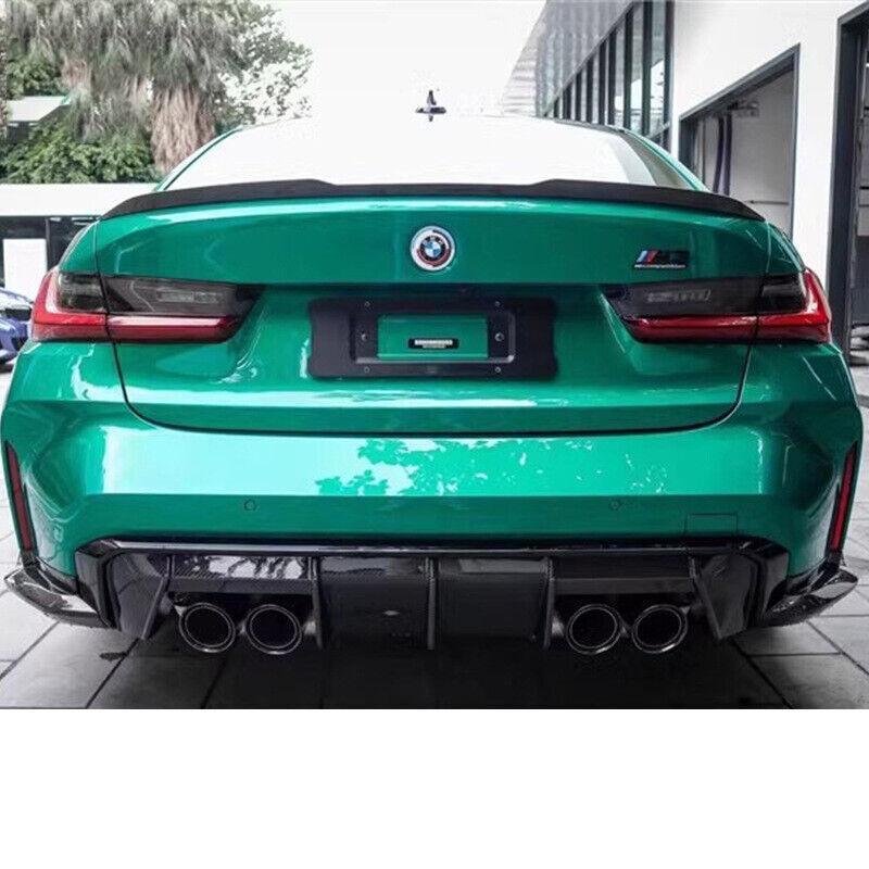 Real Carbon Fiber Rear Bumper Lip Diffuser Spoiler For BMW G80 M3 G82 ...