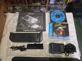 Sega CD Model 2 Console w/Genesis 2 Console w/Sewar Shark-CIB PLUS!! TESTED!