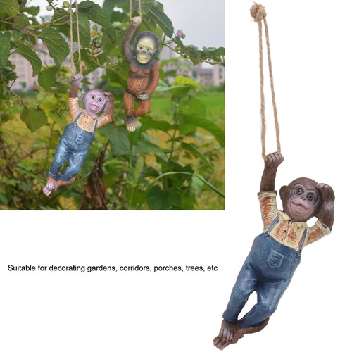 Garden Monkey Statues Cute Simulation Resin Hanging Monkey Garden Ornament Fo - Picture 17 of 22