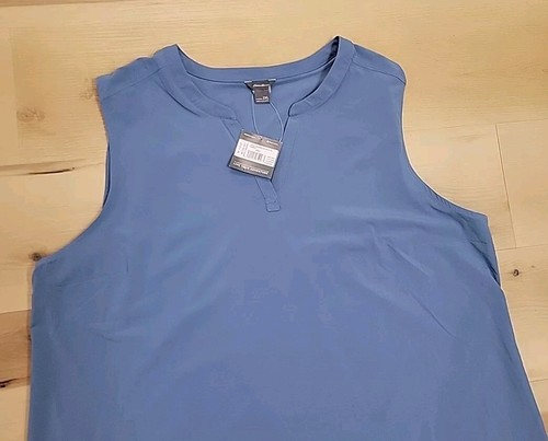 EDDIE BAUER Escape Lite Sun Protection UPF 50+ Blue Top Shirt Womens XXL 2XL NWT - Picture 2 of 9