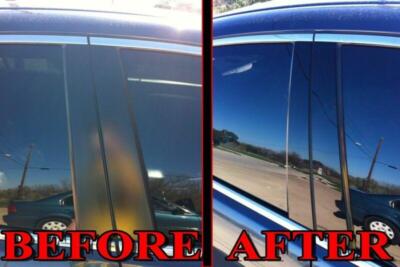 6-Piece Gloss Black Pillar Post Cover Trim Kit For 2004-2008 Acura TL
