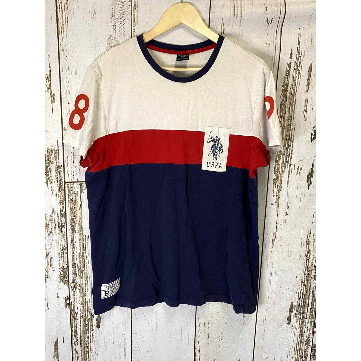 Vintage U.S. Polo Assn. Red, Blue, White T-Shirt | eBay 