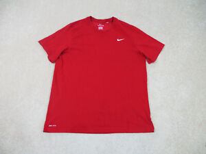 Nike Shirt Adult 2XL XXL Red White Swoosh Drifit Running Gym Outdoors Mens B16* | eBay
