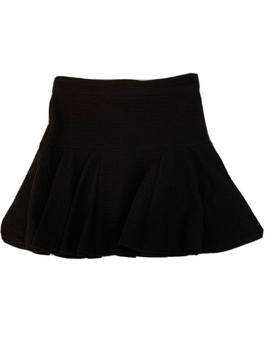 Topshop Womens Solid Black Fit Flare 