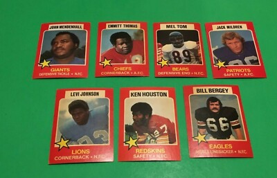 #ad #ad 1975 WONDER BREAD Vintage Football Oddball Card LITTLE BERGEY BLUE MACK SEE LIST $1.25