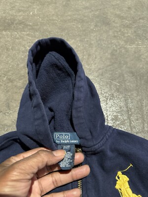 Polo Ralph Lauren Big Pony Striped Fleece Hoodie Full Zip Boys