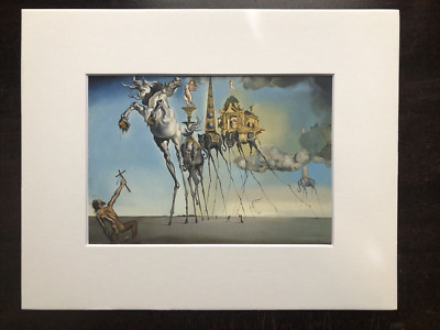 Salvador Dali'  ''The Temptation of St. Anthony'' 8 x 10 Matted Art Print 1946