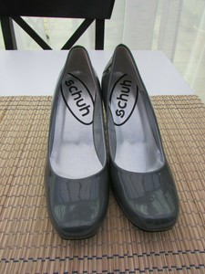 grey patent shoes ladies
