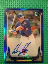 2014 Bowman Chrome Wilmer Flores Rookie Auto! Ref. /250 Mets Rare