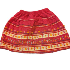 Baby Gap Y2K pink embroidered skirt size 2 boho