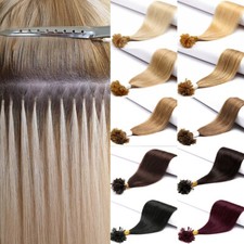 AAAAA Keratin Fusion Nail U Tip Pre Bonded Remy Human Hair Extensions 1G Thick