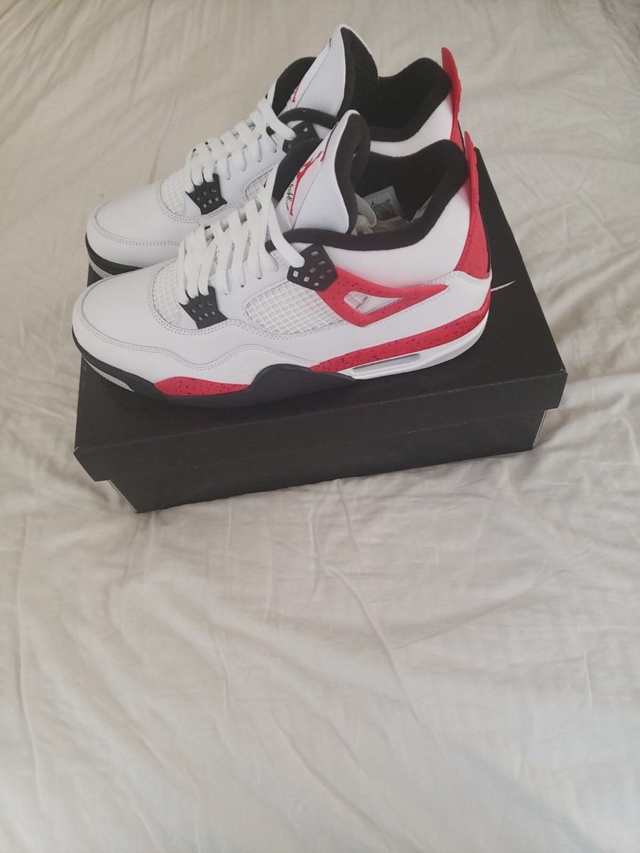 Nike Air Jordan 4 Retro Red Cement Men's Shoes DH6927-161 sz 8-14