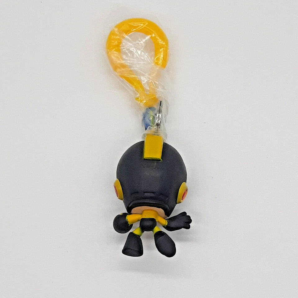 Nintendo Capcom  Megaman Yellow Keychain Toy Figure Keychain Plastic Carabiner - Image 2 of 2