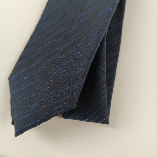 NWT $55 alfani men's Silk Blend formal necktie navy Jacquard metallic one size - Picture 7 of 7
