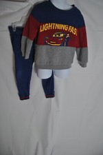 Child's Sweatshirt and Pants by Cars Size 4T Blue/Gray/Red in color