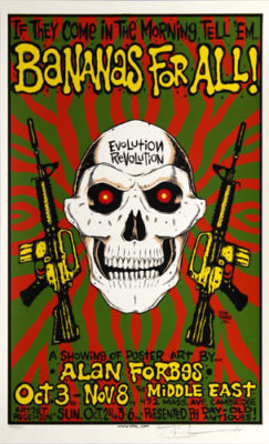 Bananas For All POSTER Artist Alan Forbes Exhibition Signed