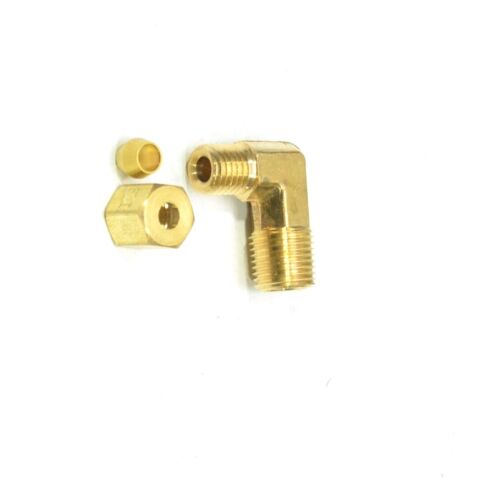 5/32" Tube OD Compression x 1/8" Male Npt Elbow Fitting Adapter Connector - Picture 2 of 6