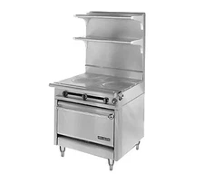 American Range HD34-2FT-1 34" Gas Heavy Duty Range w/ (2) French Tops, (1) St...