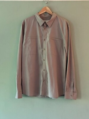 Objects Without Meaning Cotton Button Down Collared Shirt Medium Beige