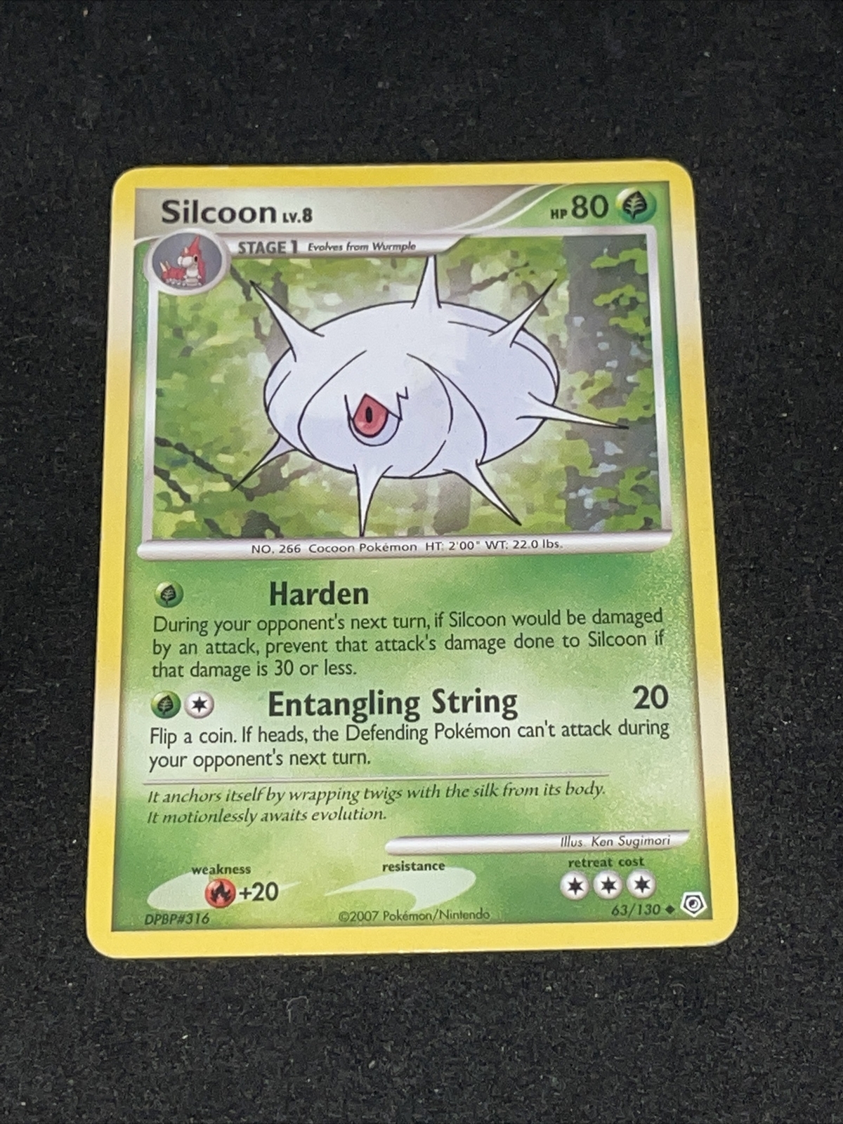 Pokemon Diamond & Pearl Set UN-COMMON Silcoon 63/130 - Near Mint (NM) Condition