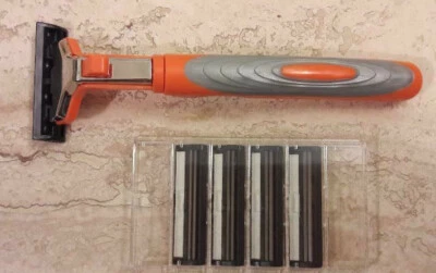 Razor + Razor Blades Compatible with Gillette Contour - Vector - Atra -New-