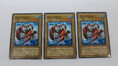 3x MAD LOBSTER MONSTER PLAYSET CRV-EN003 1ST EDITION COMMON YUGIOH